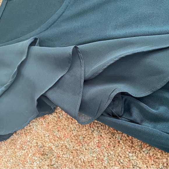 Dark Green Ruffled Top - Picture 3 of 6